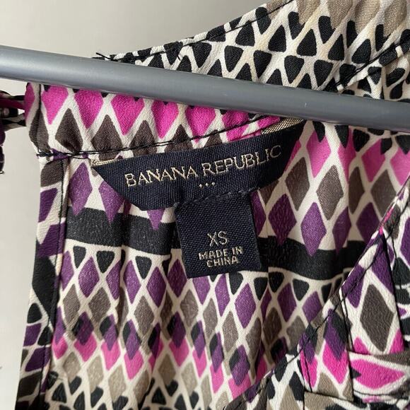 Banana Republic sz XS purple halter ruffle career blouse - Picture 4 of 8